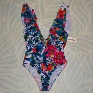 Brand New One piece bikini tropical vibes